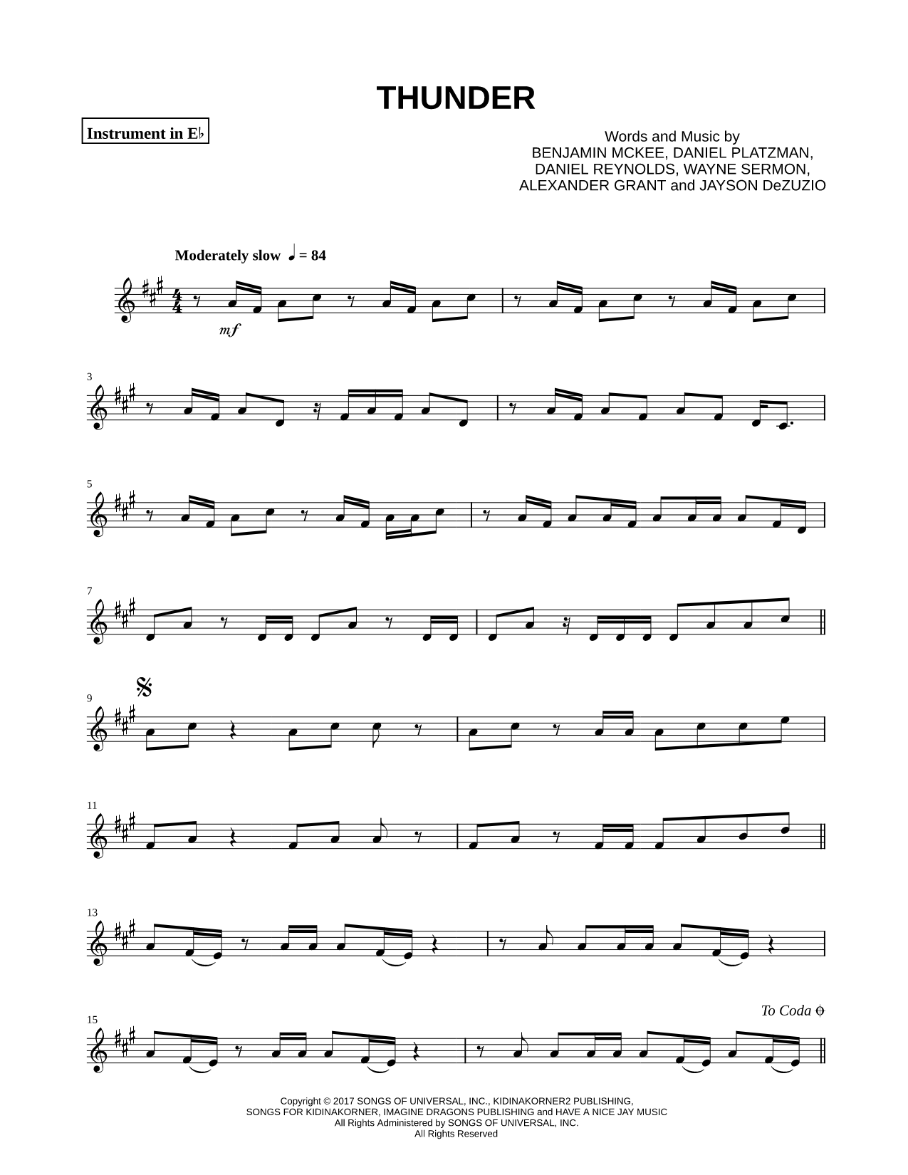 Collection: Thunder - Eb Instrument & Piano