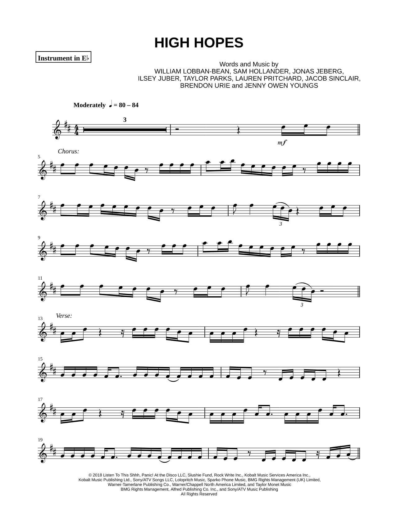 Collection: High Hopes - Eb Instrument & Piano