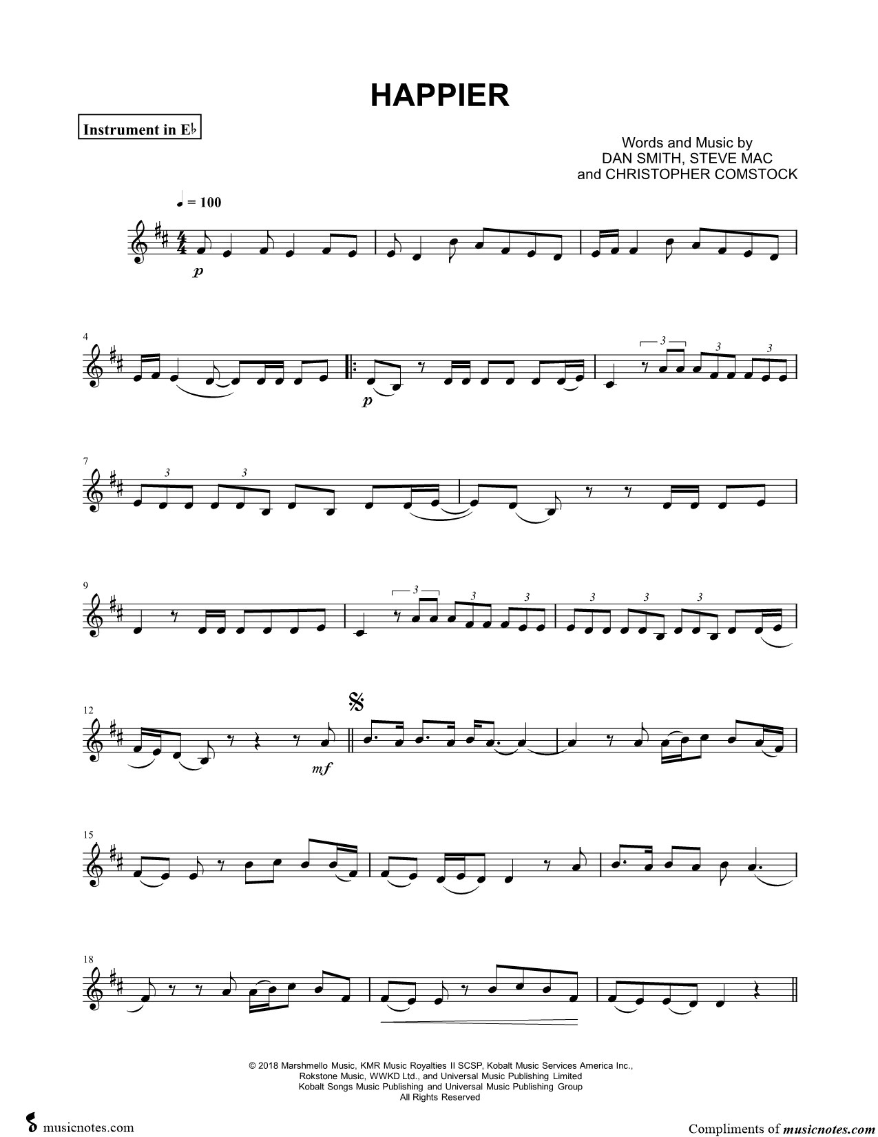 Collection: Happier - Eb Instrument & Piano