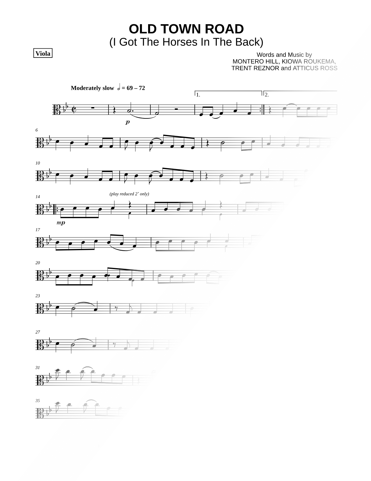 Collection: Old Town Road - Viola & Piano