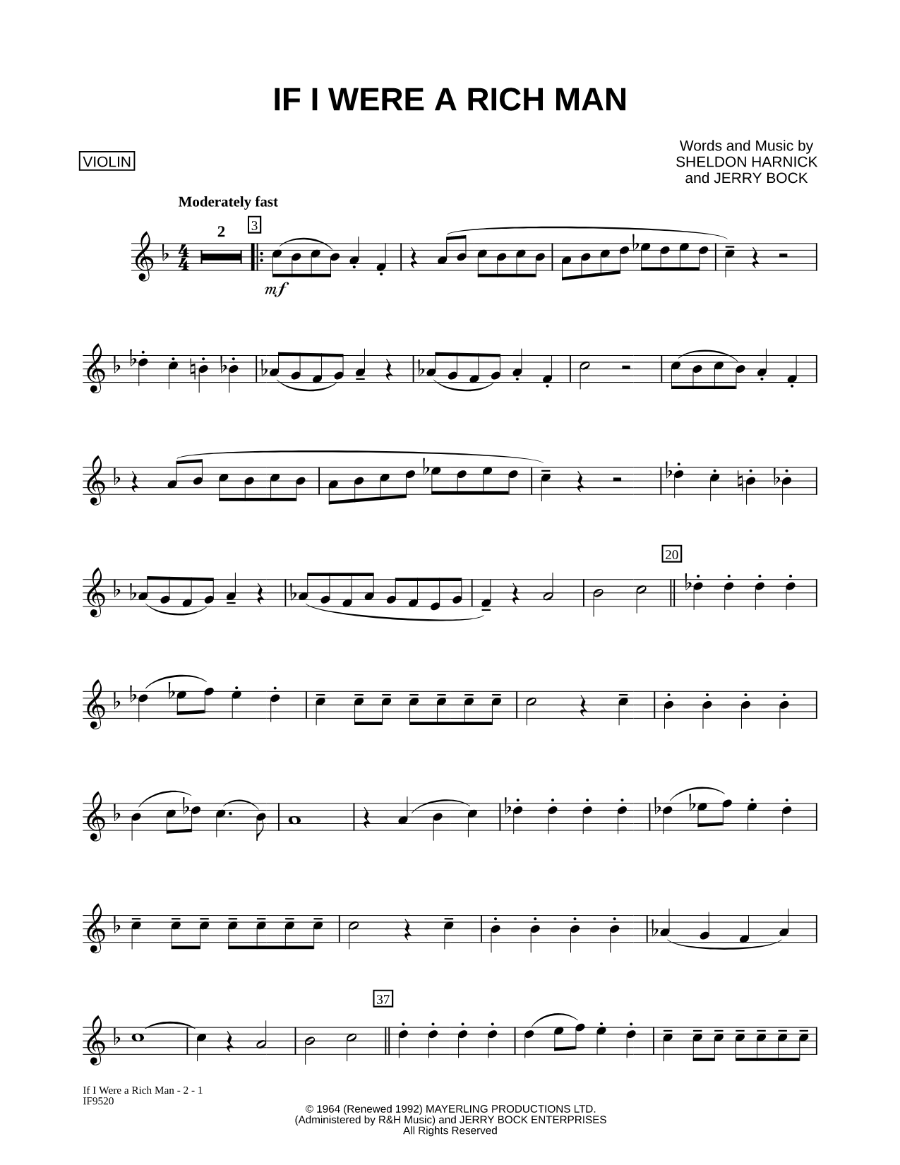 Collection: If I Were a Rich Man - Violin & Piano