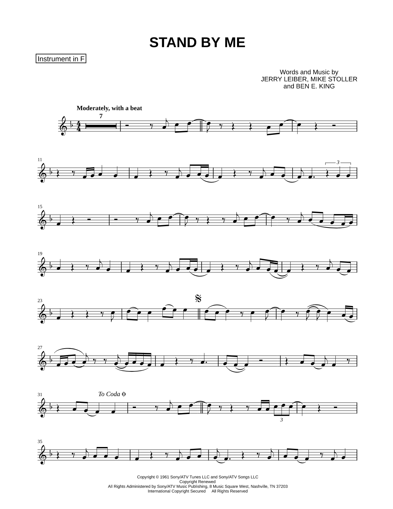Collection: Stand by Me - F Instrument & Piano