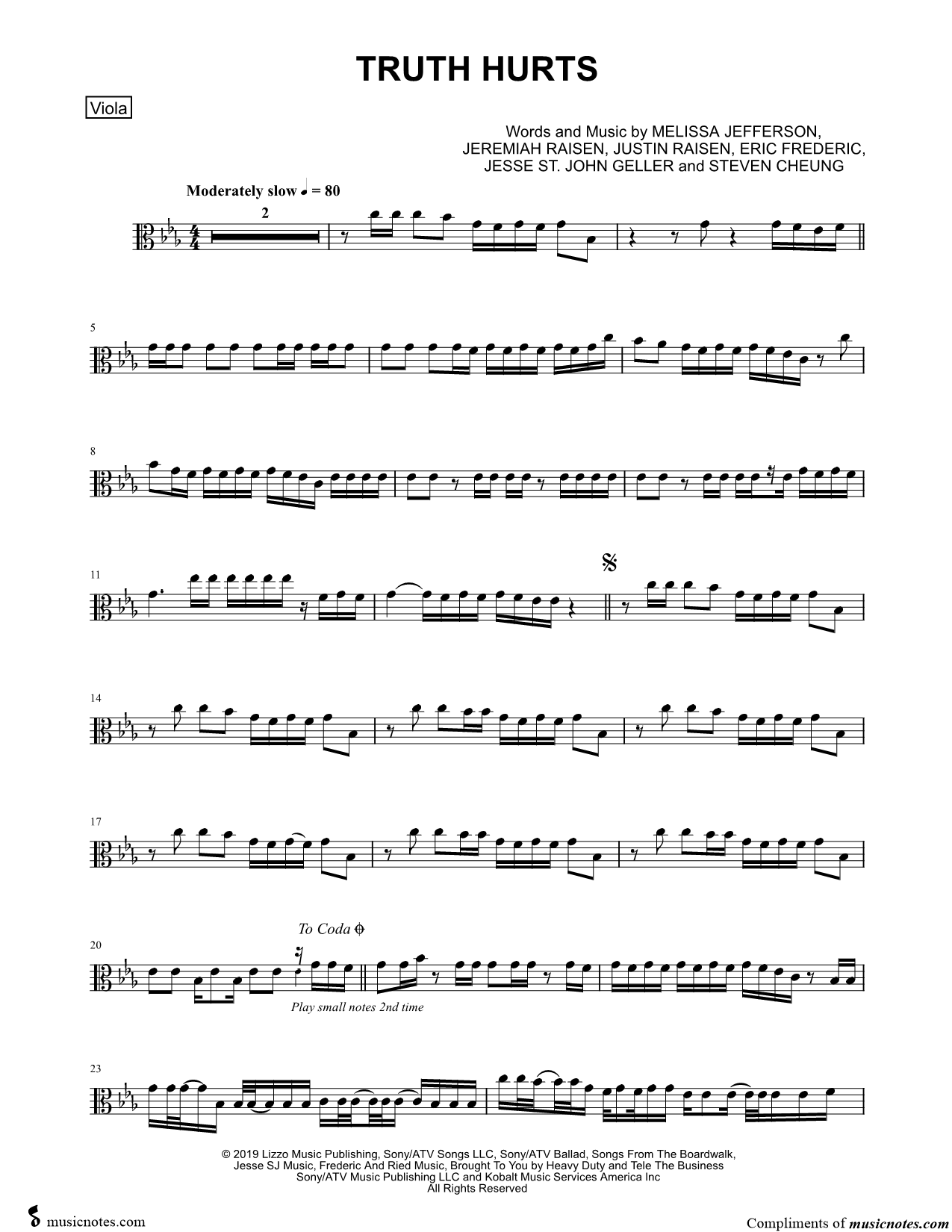 Collection: Truth Hurts - Viola & Piano