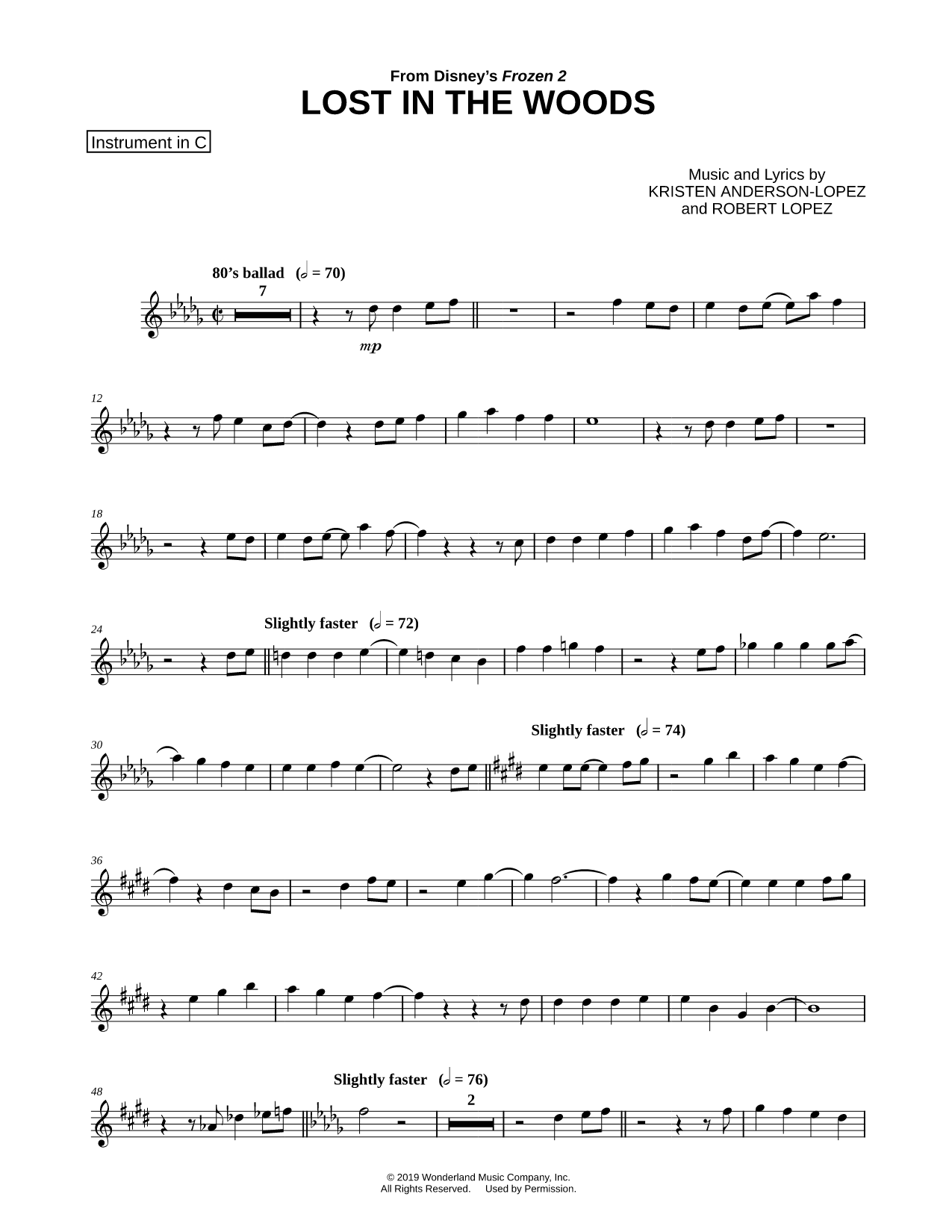 Collection: Lost in the Woods - C Instrument & Piano