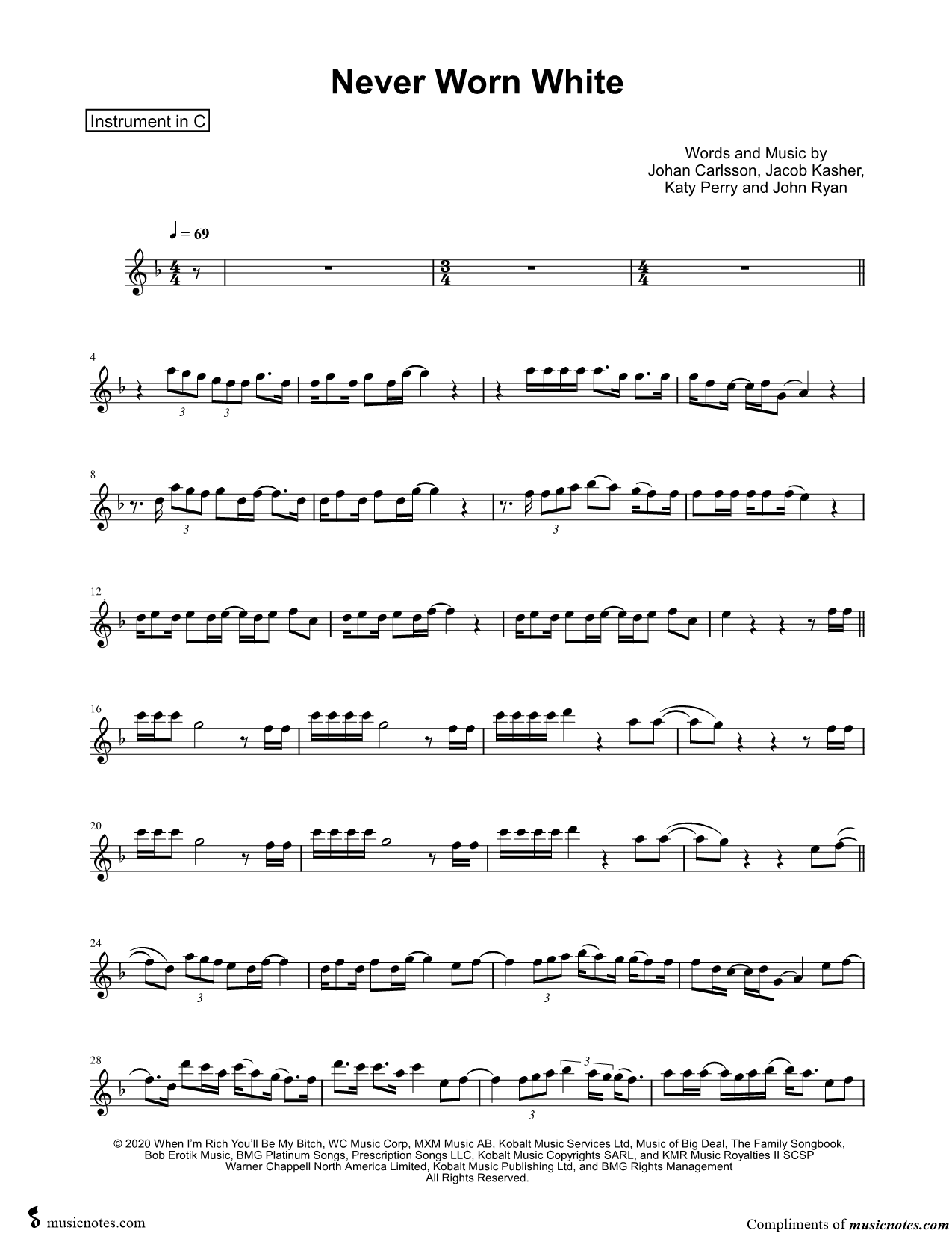 Collection: Never Worn White - C Instrument & Piano