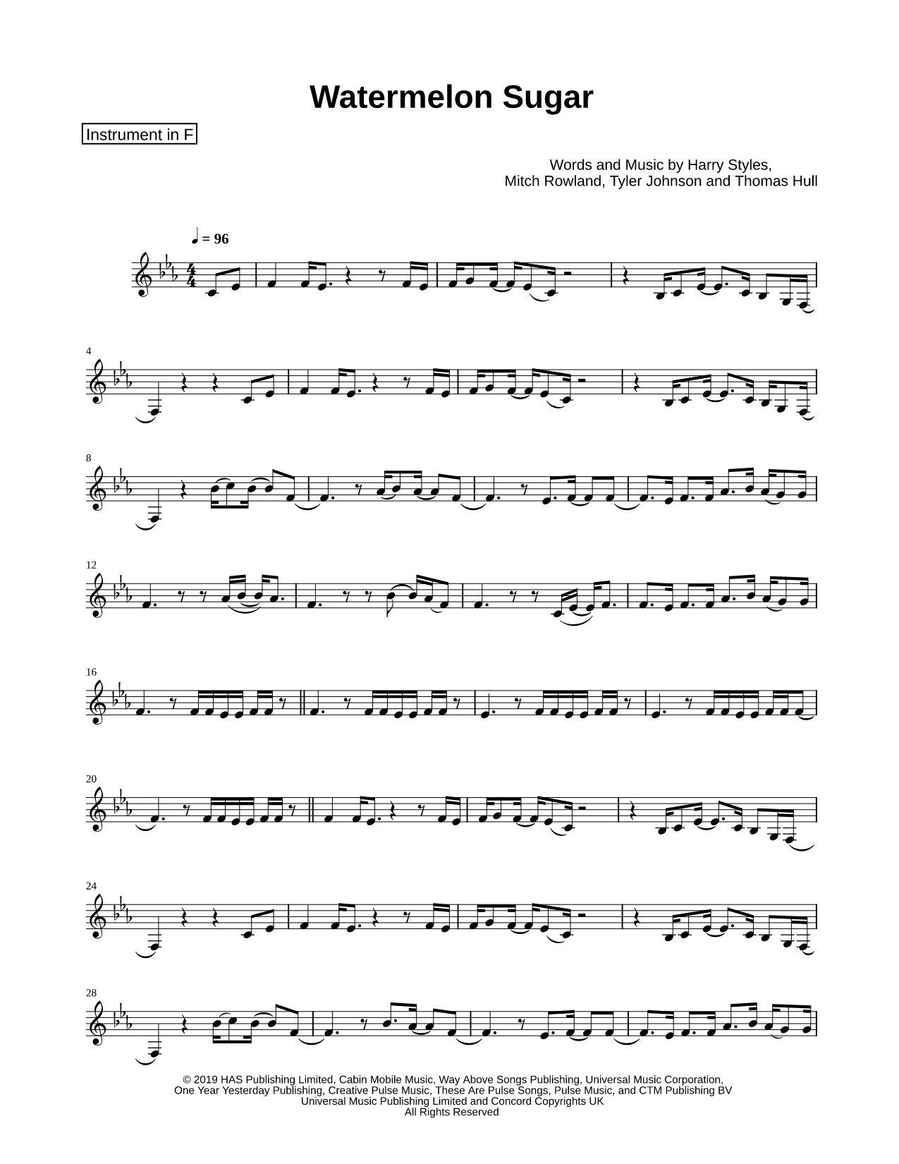 Collection: Watermelon Sugar - F Instrument & Piano