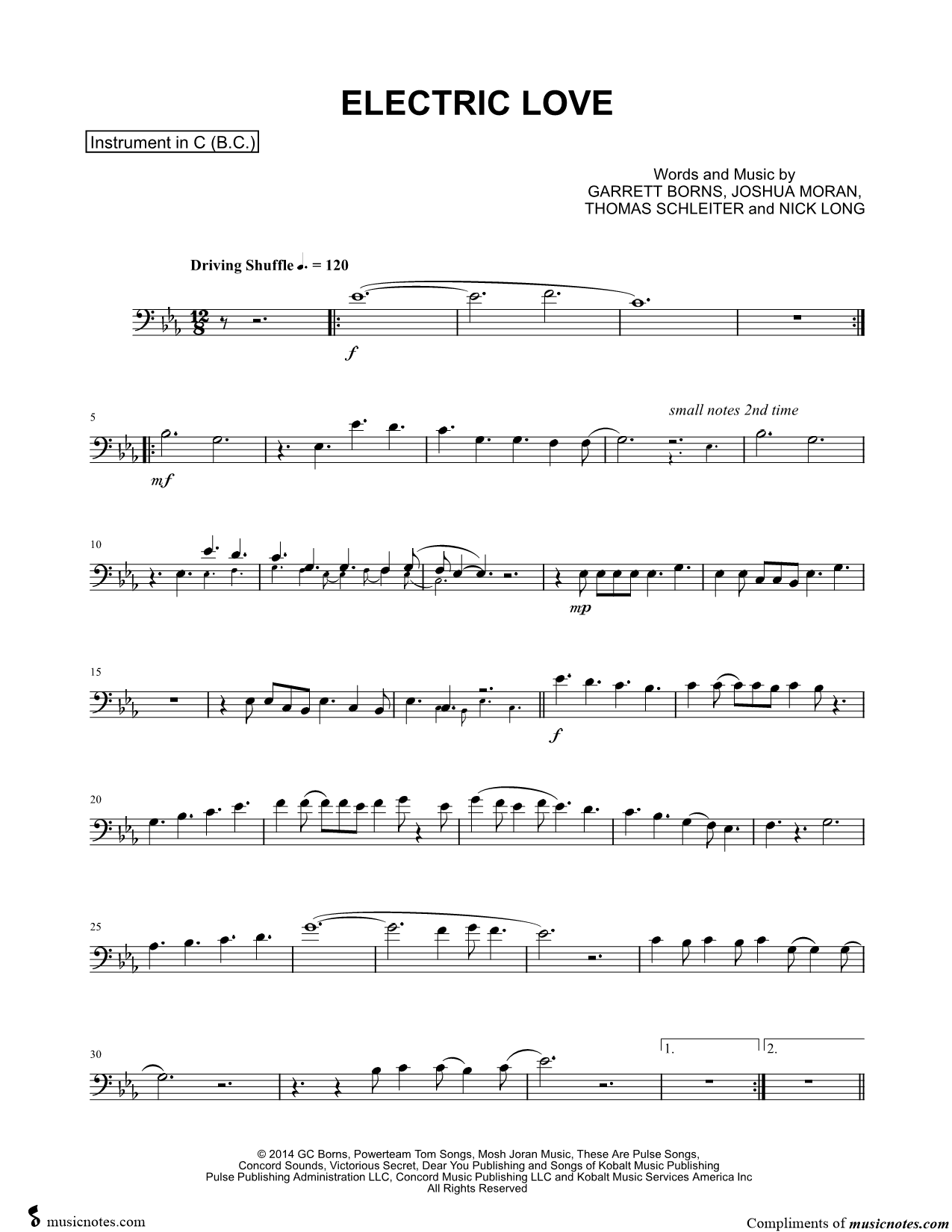 Collection: Electric Love - Bass Clef Instrument & Piano