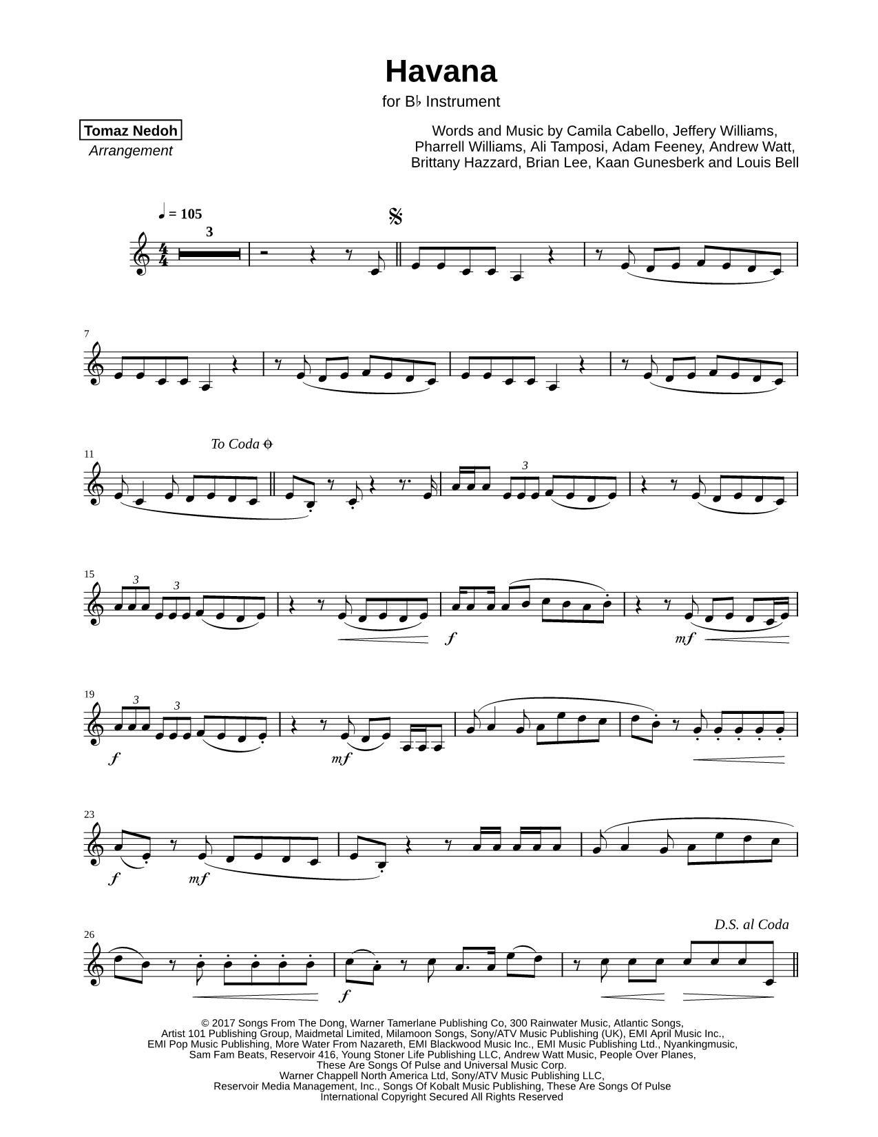 Collection: Havana - Bb Instrument & Piano