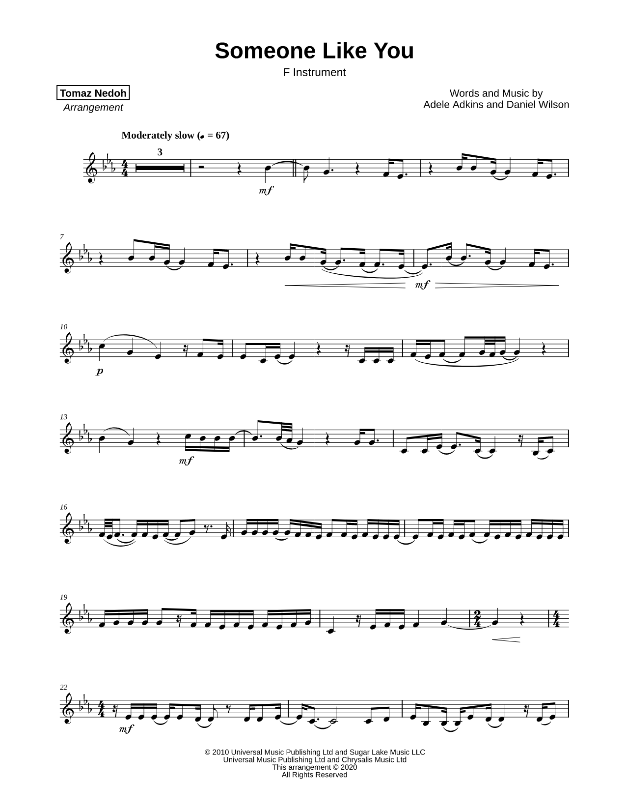 Collection: Someone Like You - F Instrument & Piano