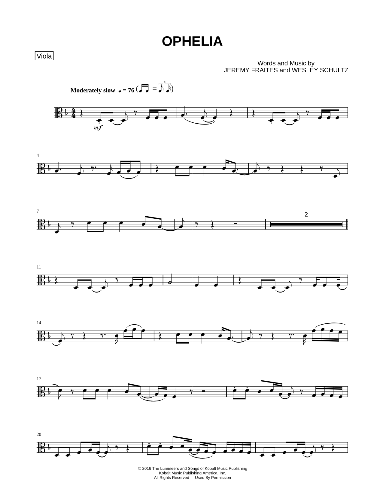 Collection: Ophelia - Viola & Piano