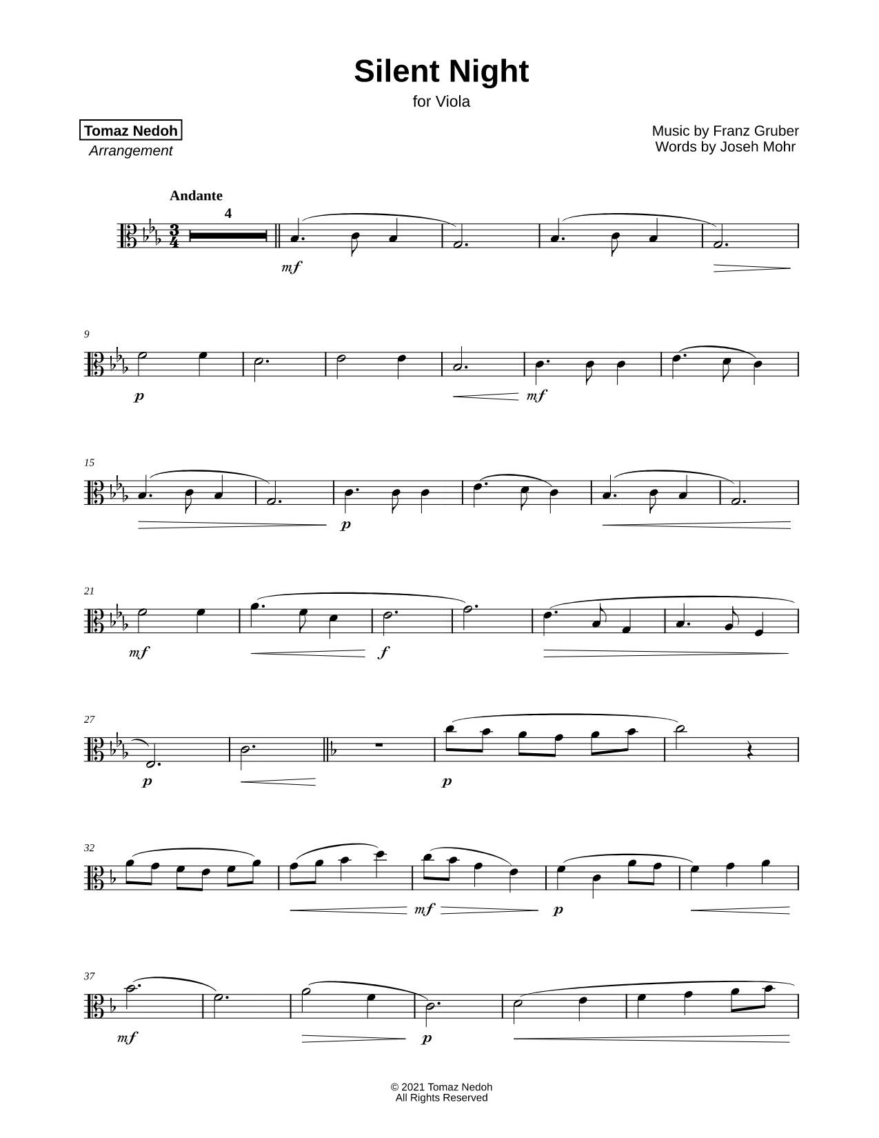 Collection: Silent Night - Viola & Piano