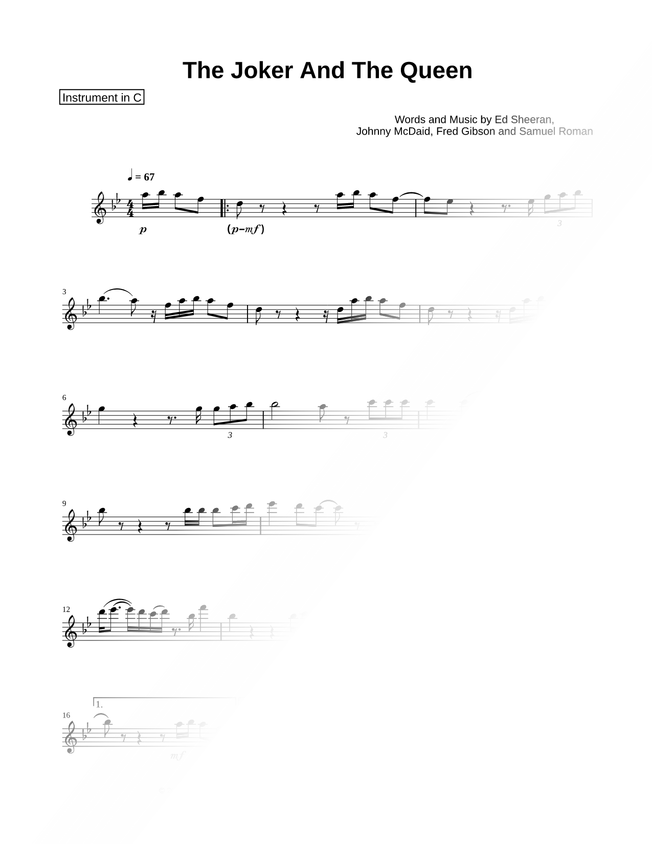 Collection: The Joker and the Queen - C Instrument & Piano