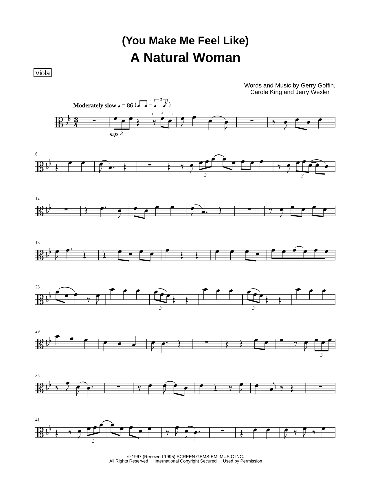 Collection: (You Make Me Feel Like) A Natural Woman - Viola & Piano