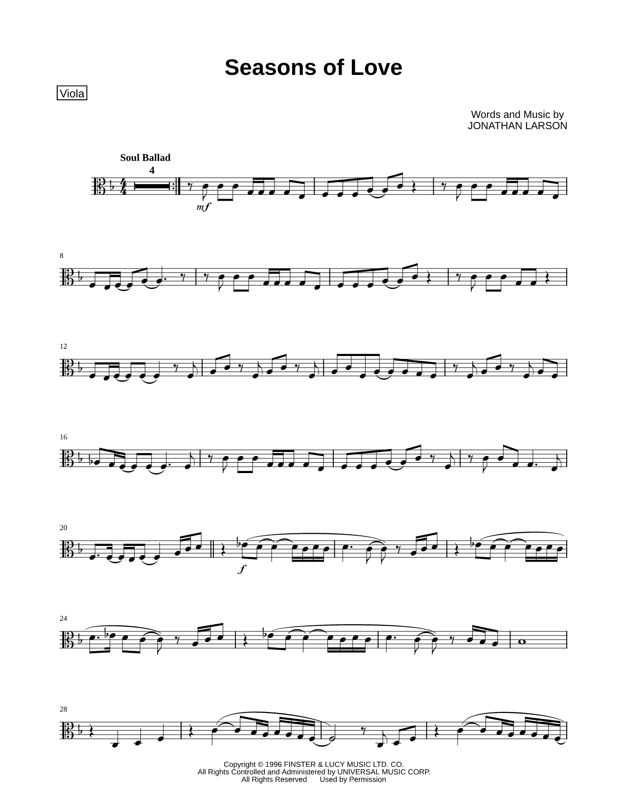 Collection: Seasons of Love - Viola & Piano