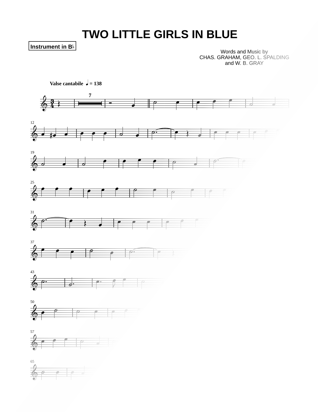 Collection: Two Little Girls in Blue - Bb Instrument & Piano