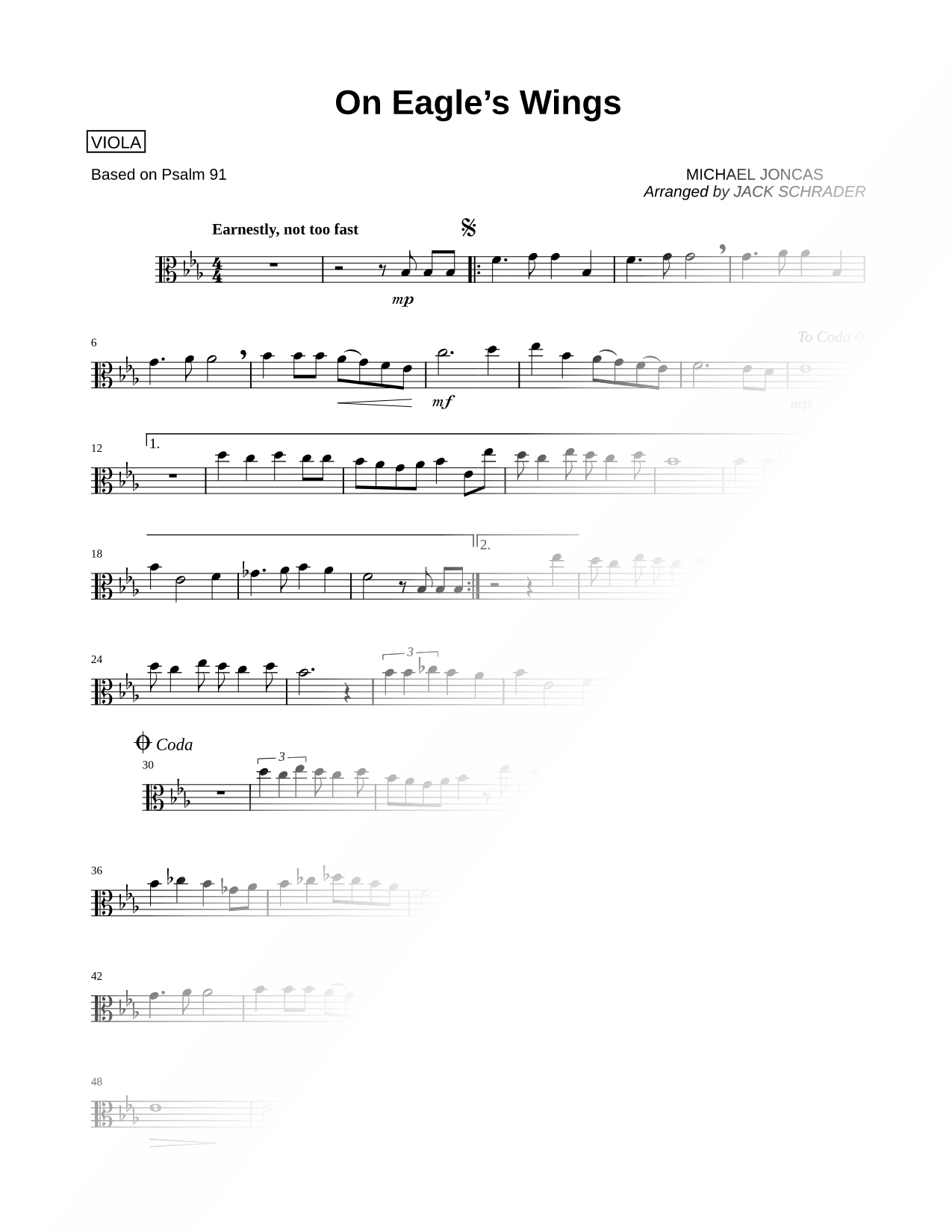 Collection: On Eagle's Wings - Viola & Piano