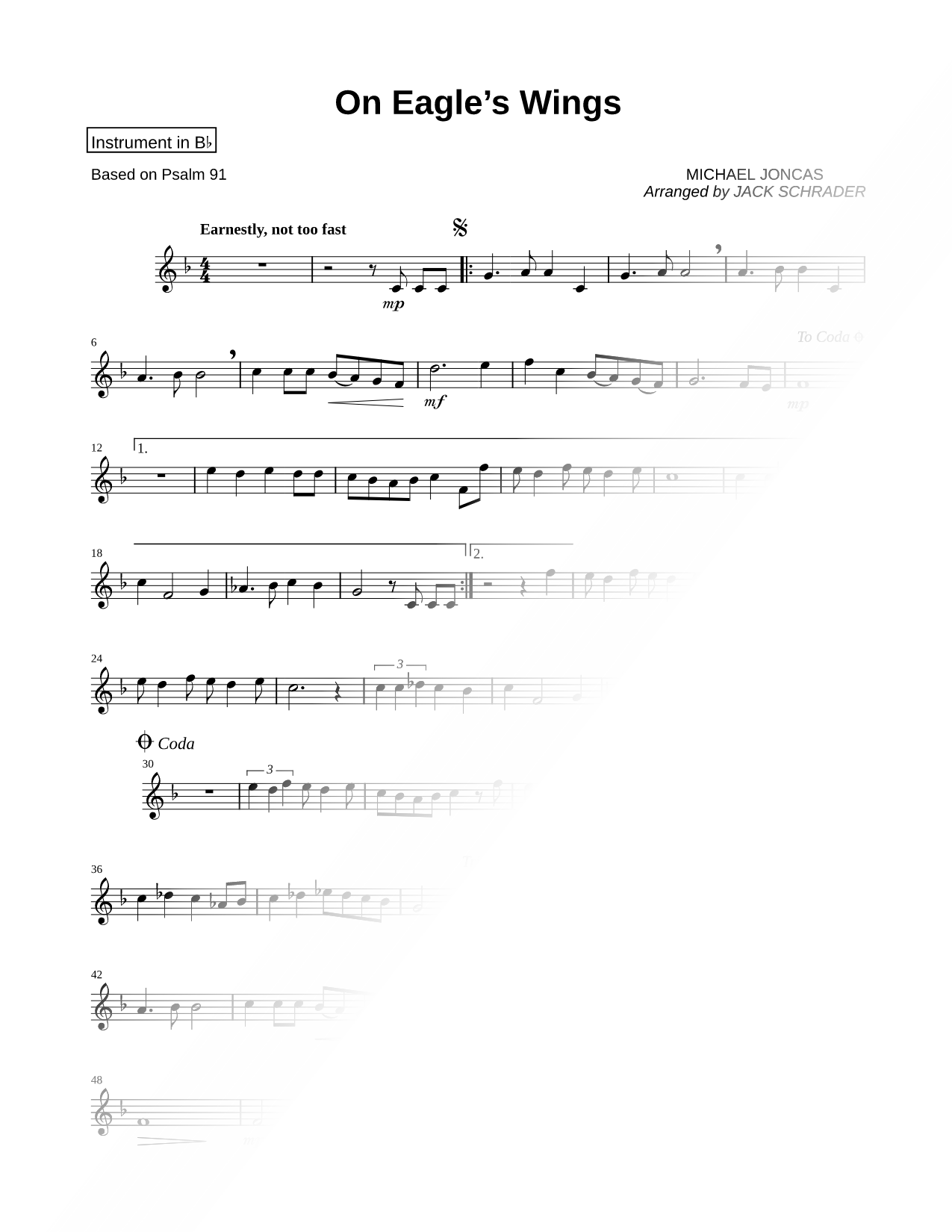 Collection: On Eagle's Wings - Bb Instrument & Piano