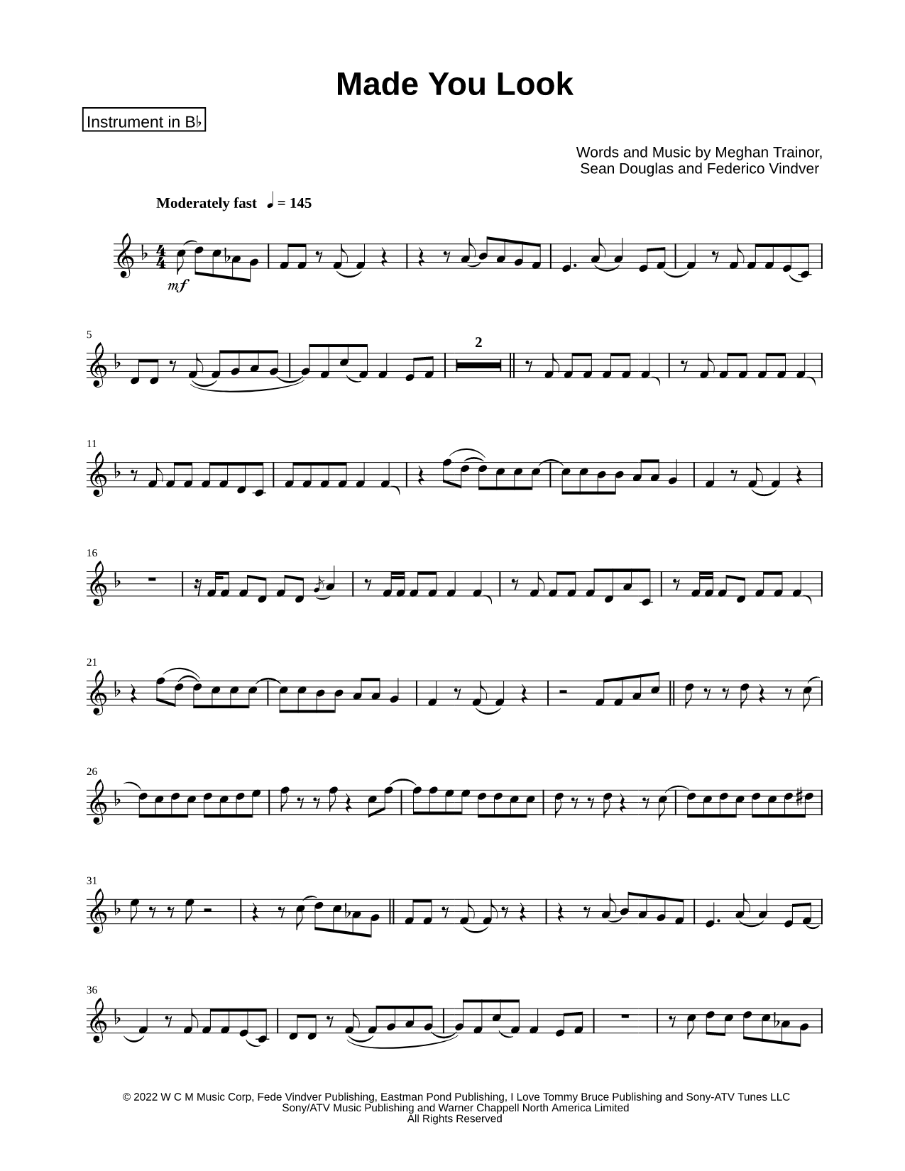 Collection: Made You Look - Bb Instrument & Piano