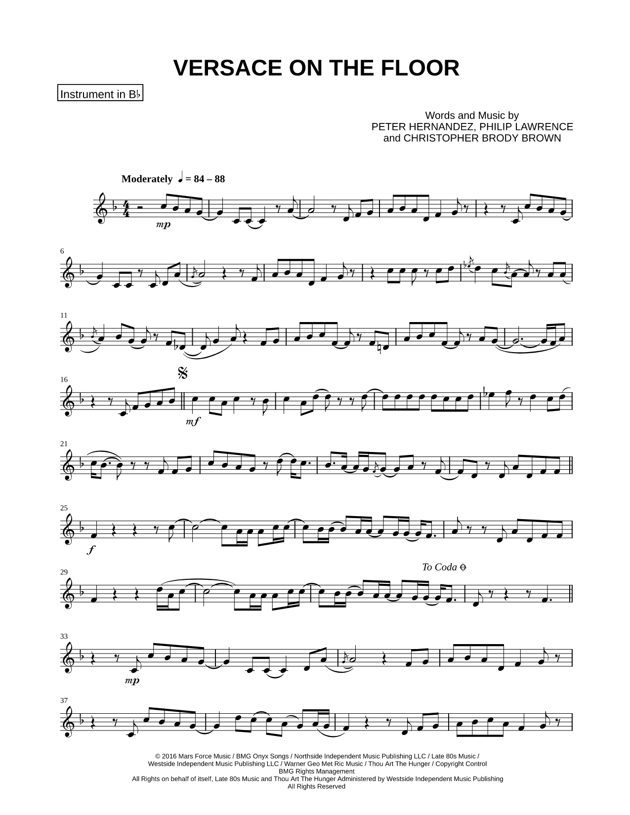 Collection: Versace on the Floor - Bb Instrument & Piano