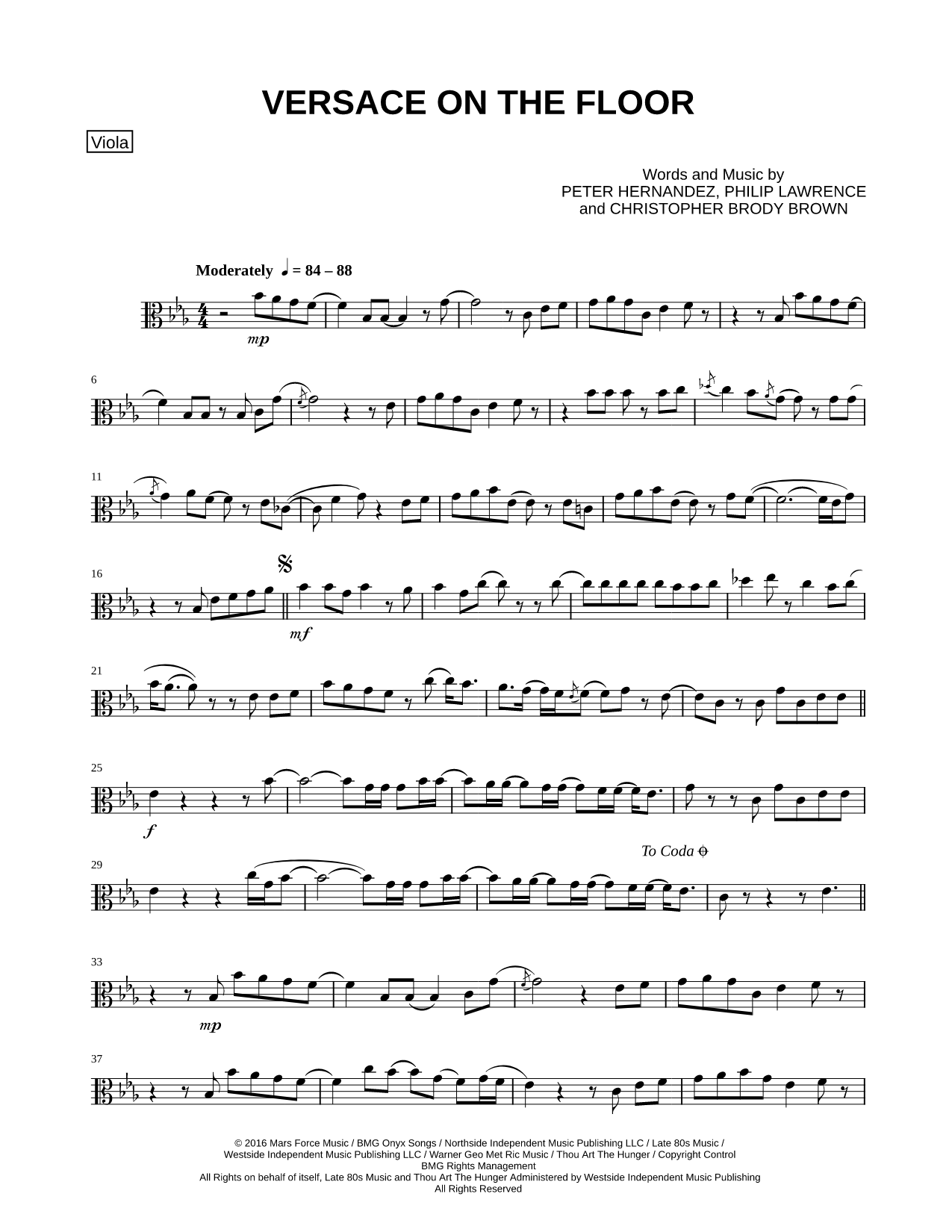 Collection: Versace on the Floor - Viola & Piano