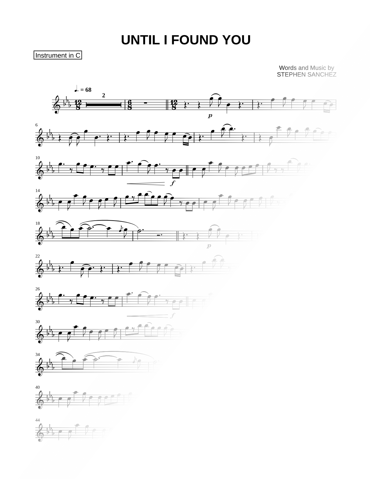 Collection: Until I Found You - C Instrument & Piano