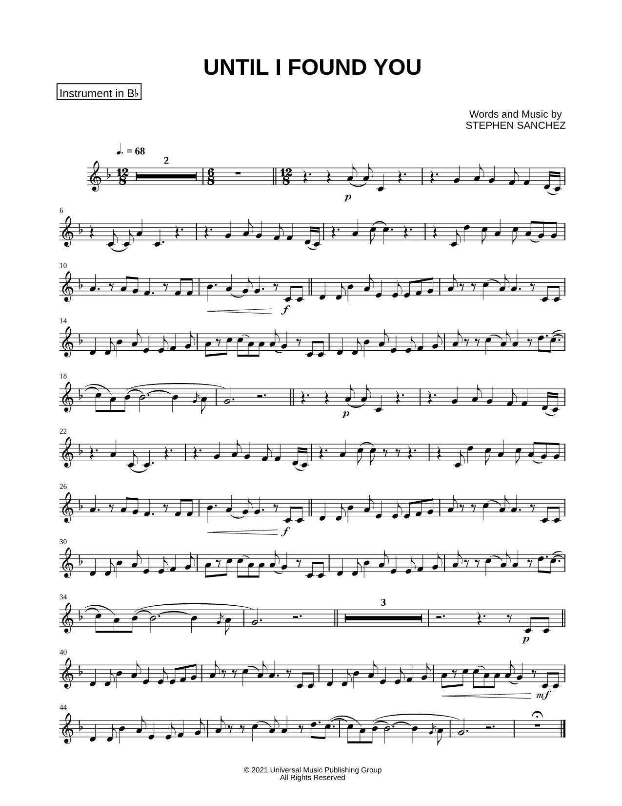 Collection: Until I Found You - Bb Instrument & Piano