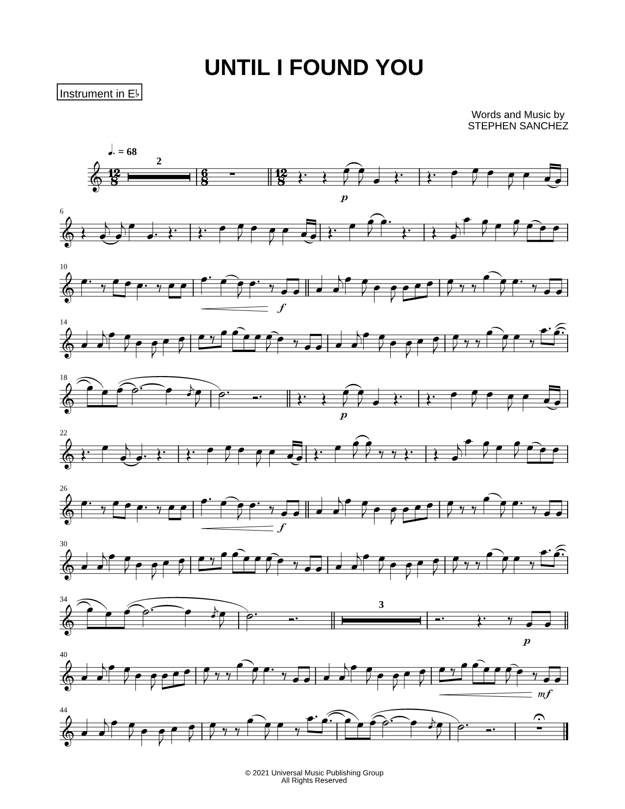 Collection: Until I Found You - Eb Instrument & Piano