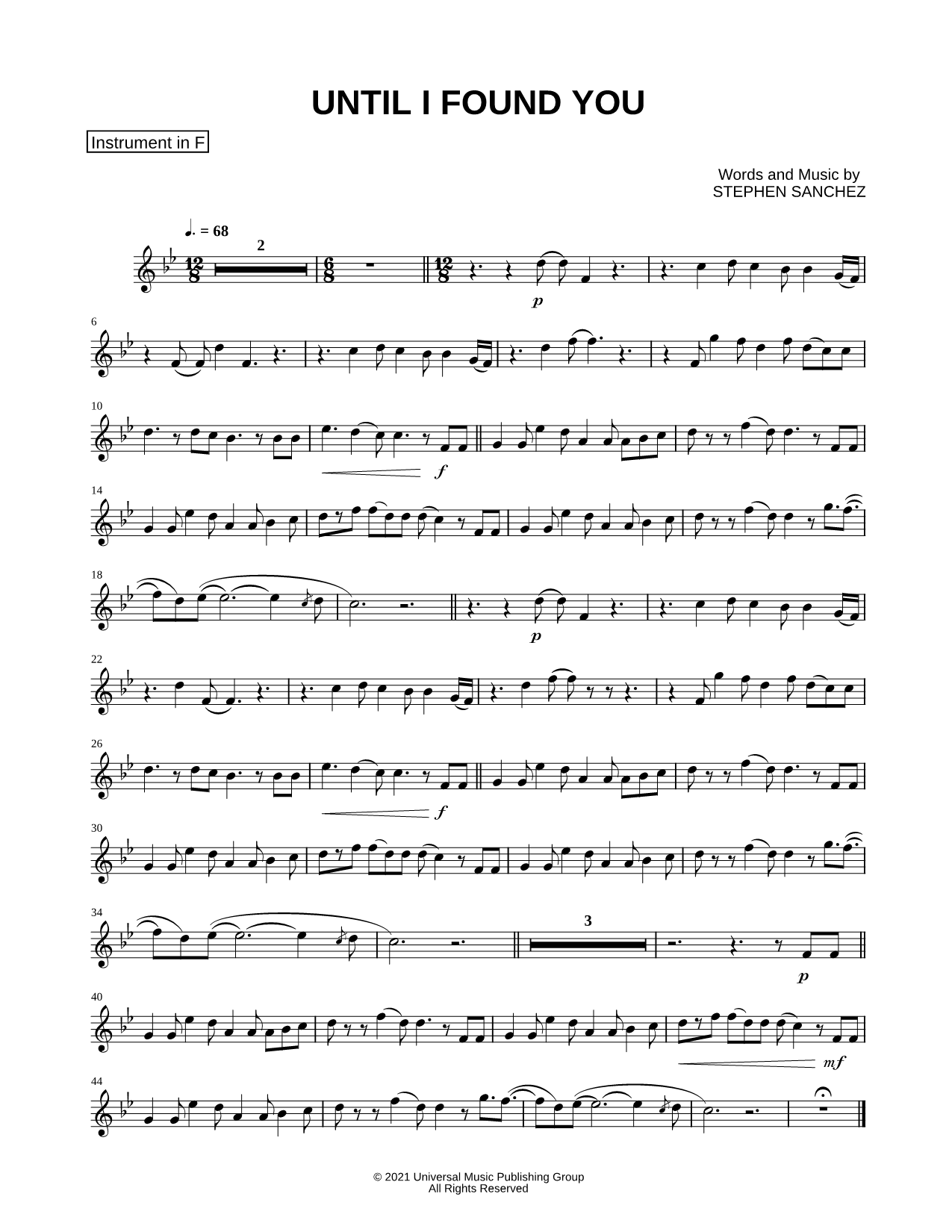 Collection: Until I Found You - F Instrument & Piano