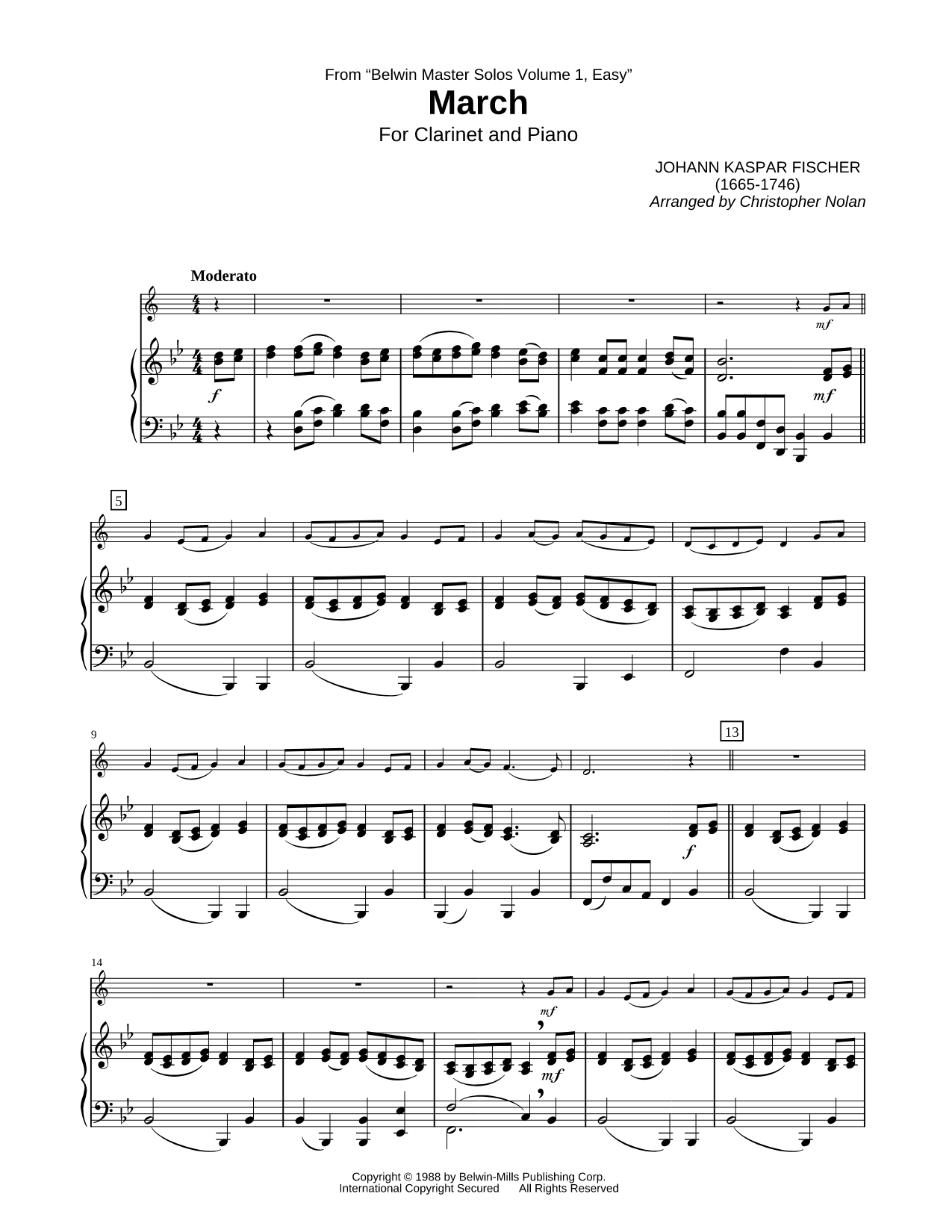 March - Clarinet & Piano