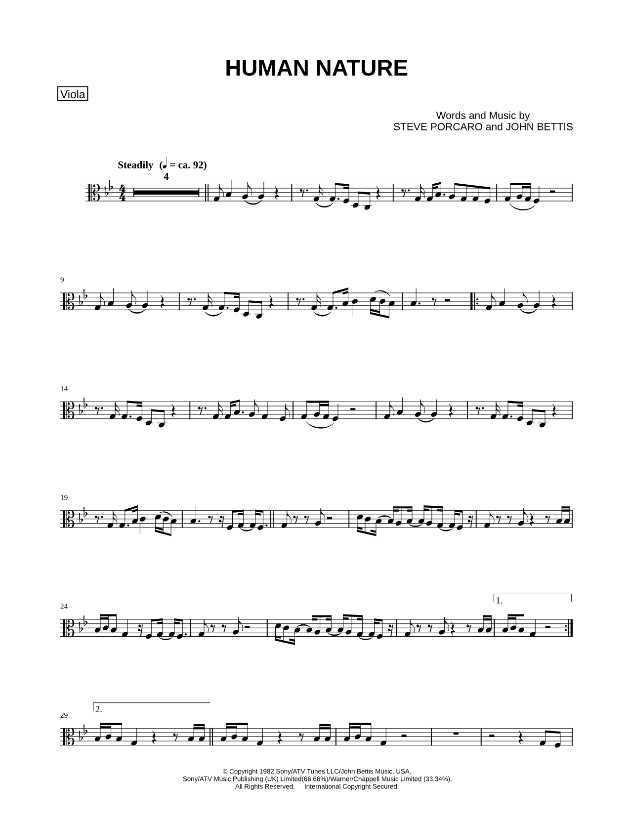 Human Nature - Viola & Piano