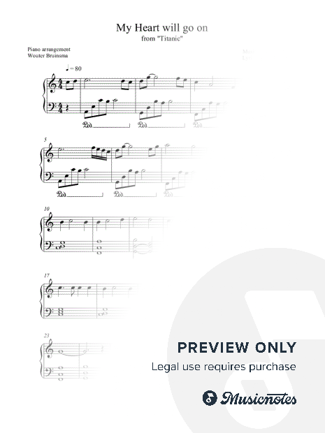 My Heart Will Go On (from 'Titanic') [2 hands]
