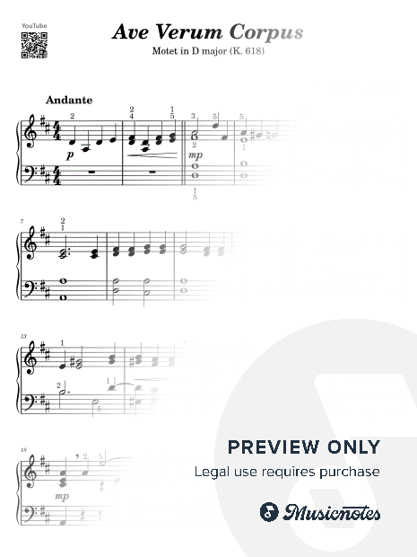 Ave Verum Corpus MOZART I Easy Church Organ