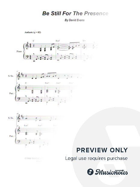 Be Still, for the Presence of the Lord (Soprano Saxophone and Piano)