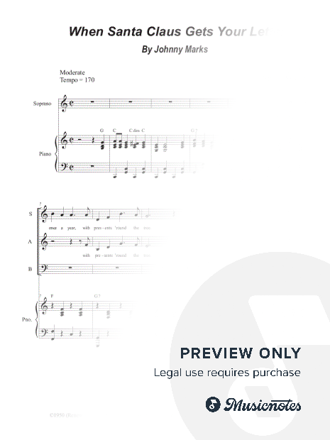 When Santa Claus Gets Your Letter (Vocal Quartet - (SATB)