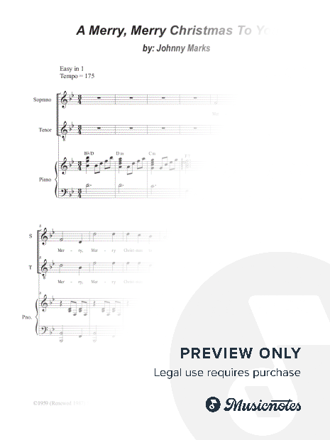 A Merry, Merry Christmas To You (2-part choir - (Soprano and Tenor)