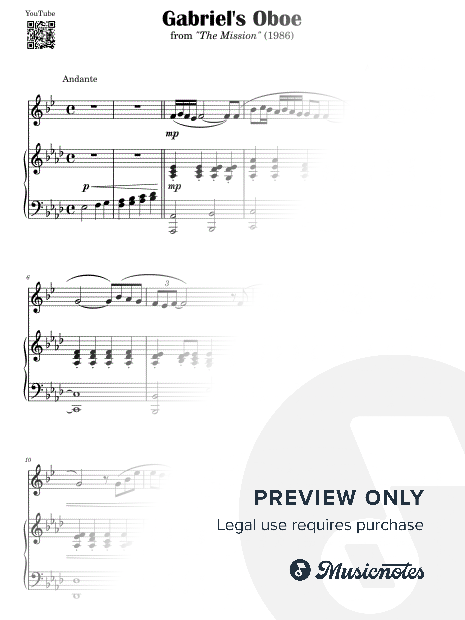 Gabriel's Oboe from The Mission I Trumpet & Church Organ (or Piano)