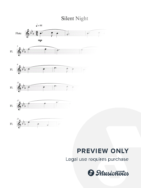 Silent Night for solo flute