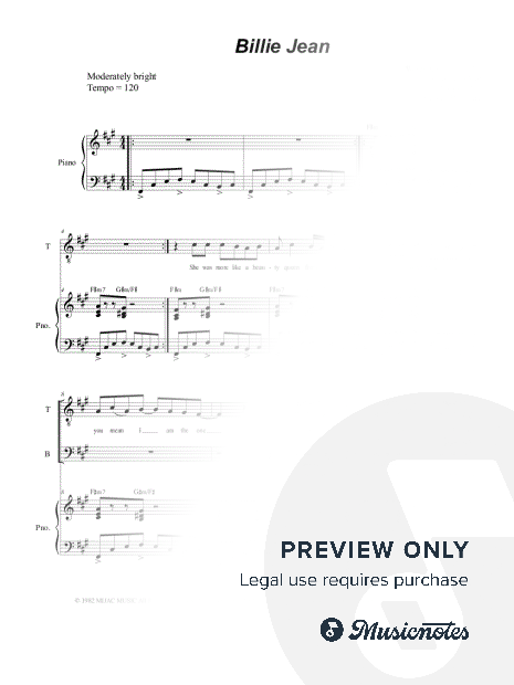 Billie Jean (Duet for Tenor and Bass solo)