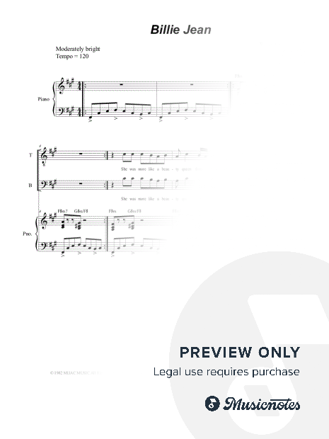 Billie Jean (SATB)
