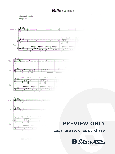 Billie Jean (Duet for Soprano and Tenor Saxophone)
