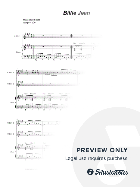 Billie Jean (Duet for C-Instruments)