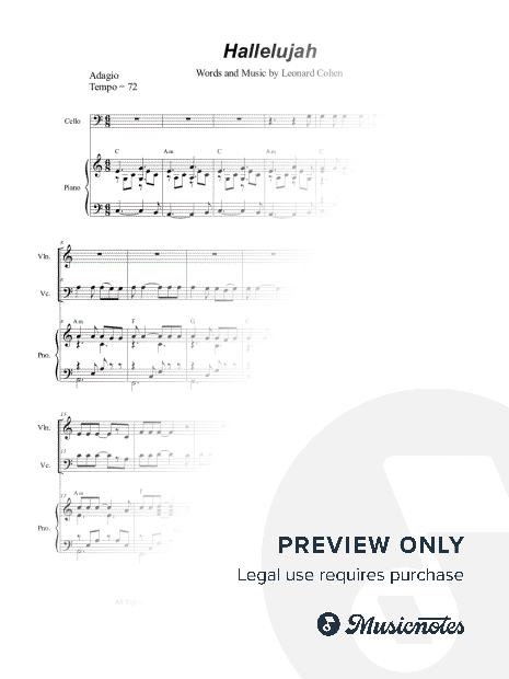 Hallelujah (Duet for Violin and Cello)