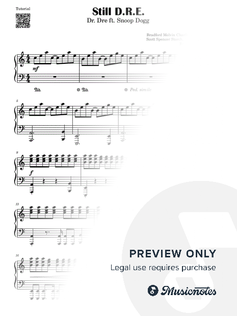 Still D.R.E. I Dr. Dre featuring Snoop Dogg I Medium Piano Tutorial Sheet Music