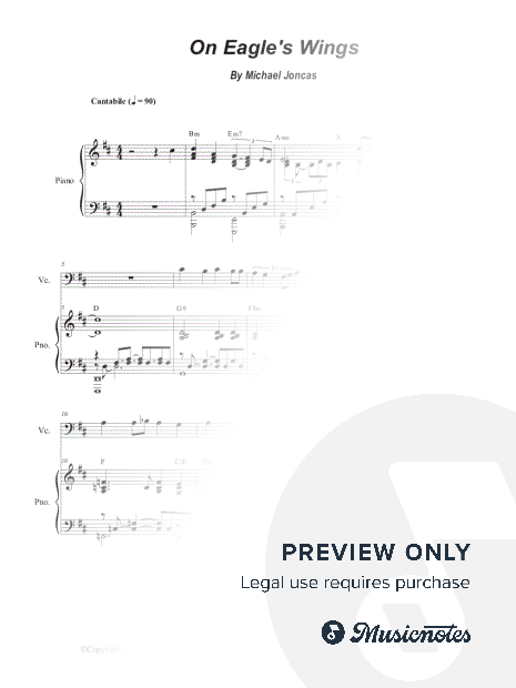 On Eagle's Wings (Cello solo and Piano)