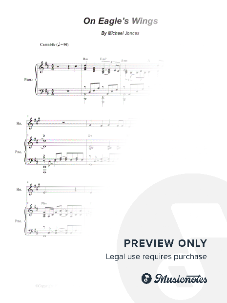 On Eagle's Wings (French Horn solo and Piano)