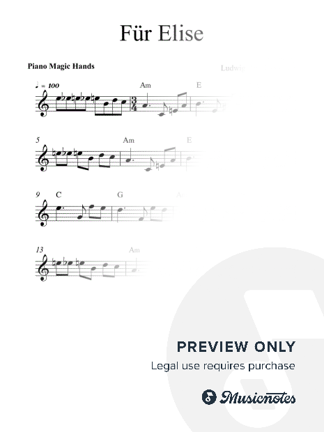 Fur Elise Easy Piano