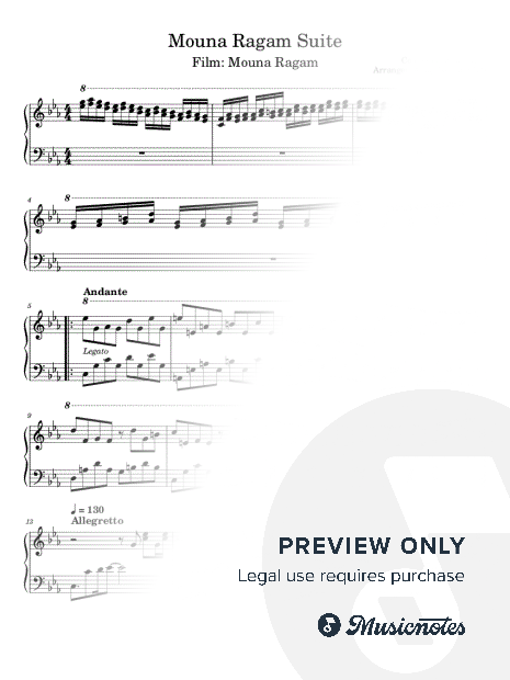 Mouna Ragam Suite - Piano