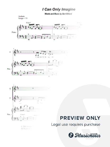 I Can Only Imagine (Duet for Soprano and Tenor solo)