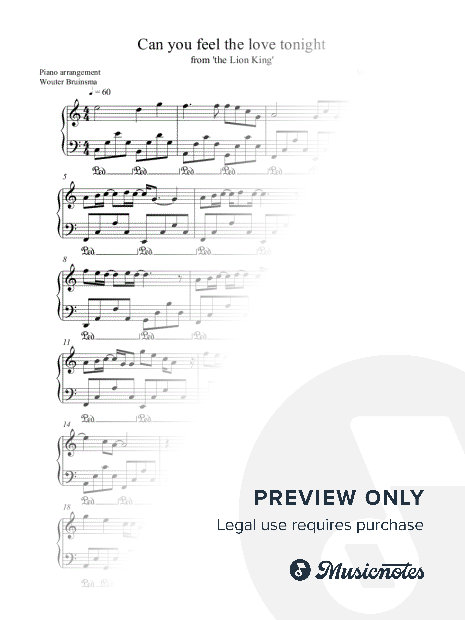 Can You Feel the Love Tonight (The Lion King) [2 hands]