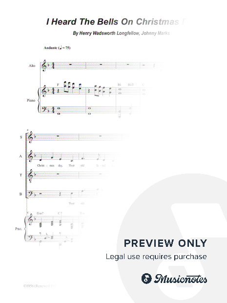 I Heard the Bells on Christmas Day (SATB)
